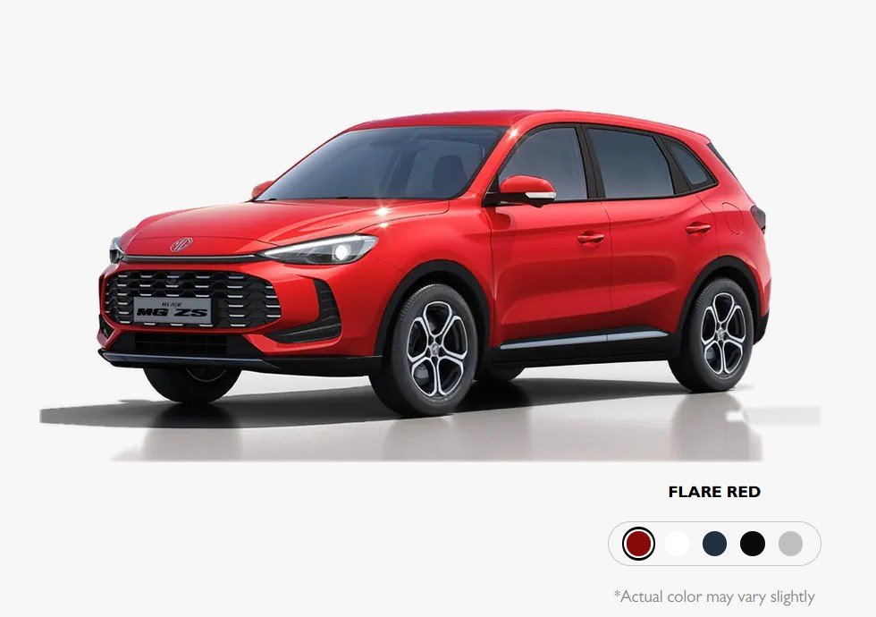 2026 MG ZS in Flare Red
